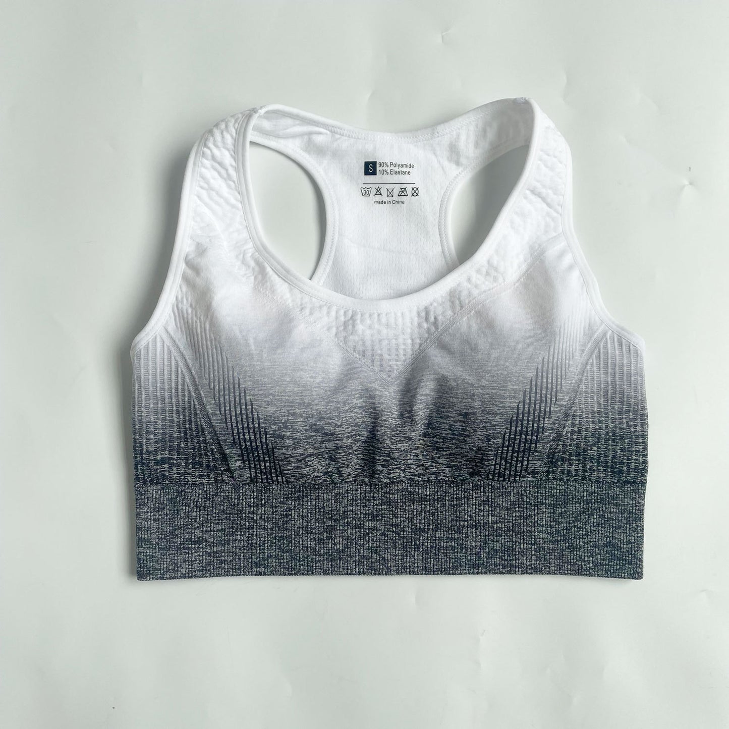 Gradient Seamless Yoga Shorts Women's Sports Gather Bra