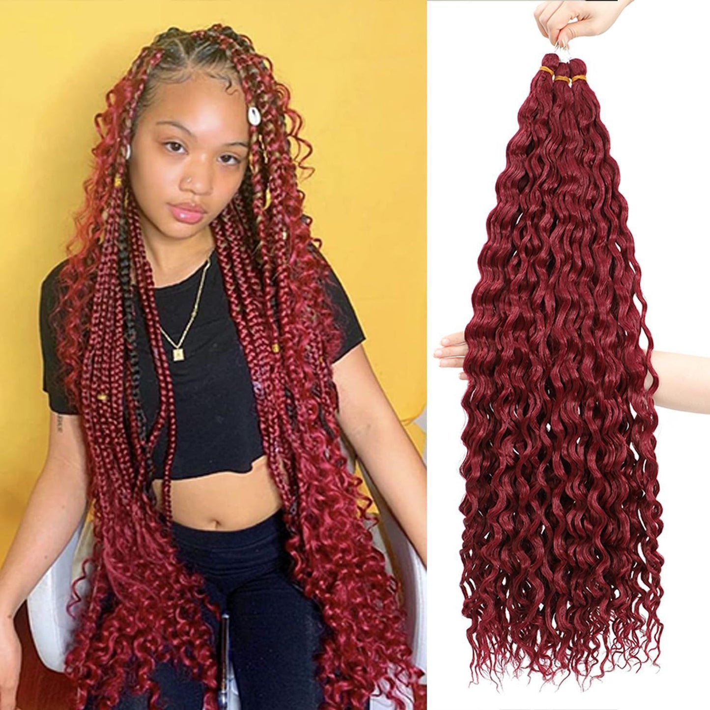 African Chemical Fiber Crochet Long Curly Wig