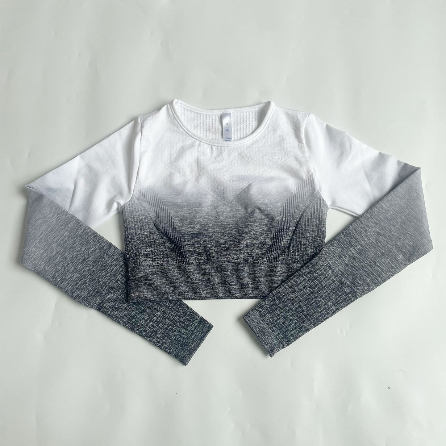 Gradient Seamless Yoga Shorts Women's Sports Gather Bra