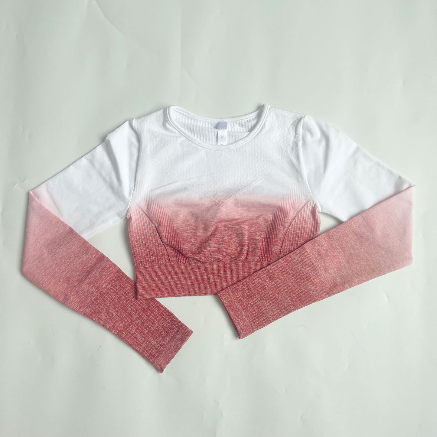 Gradient Seamless Yoga Shorts Women's Sports Gather Bra