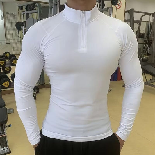 Quick-drying Long-sleeved Men's Workout Elastic T-shirt