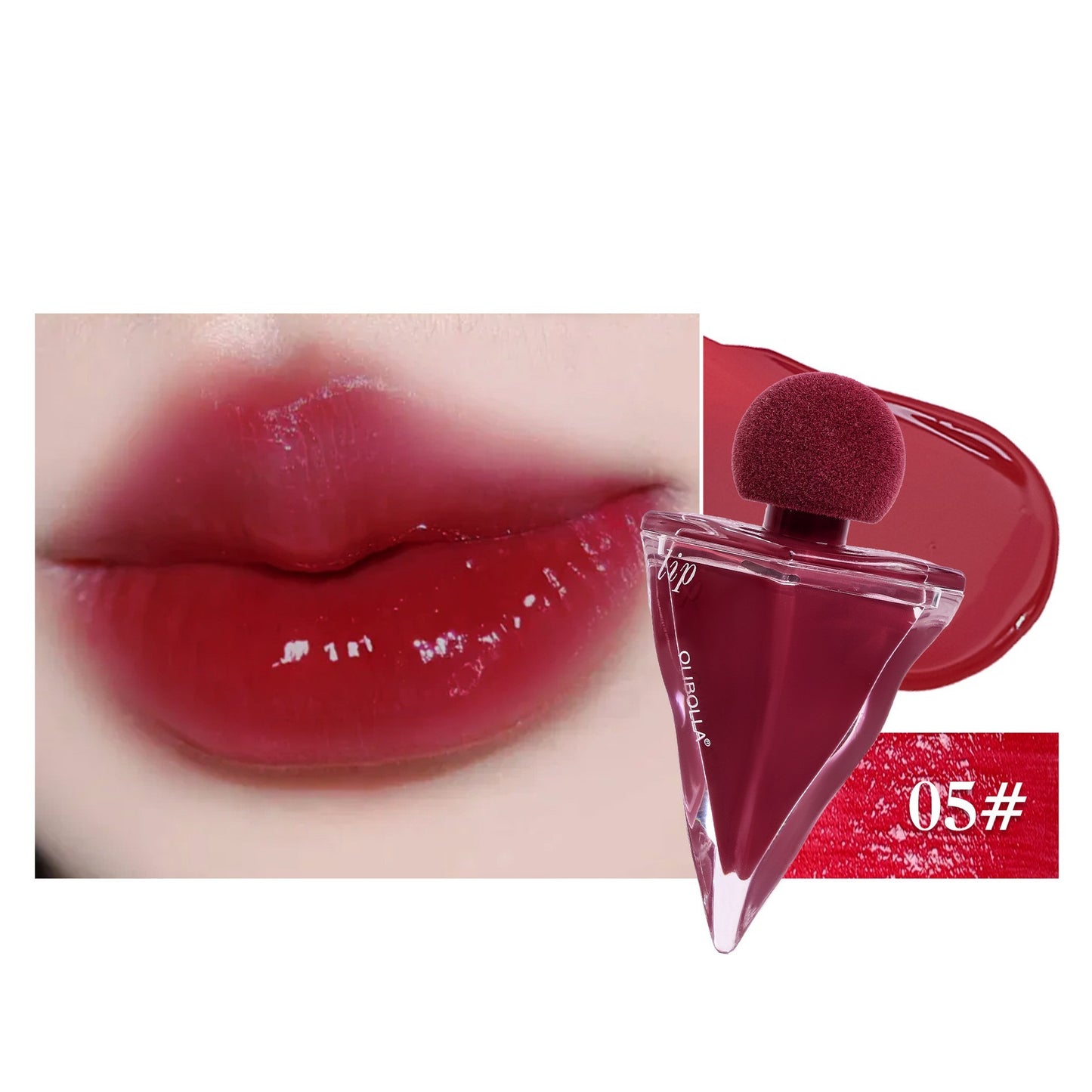 Glossy Mirror Triangle Bottle Lipstick