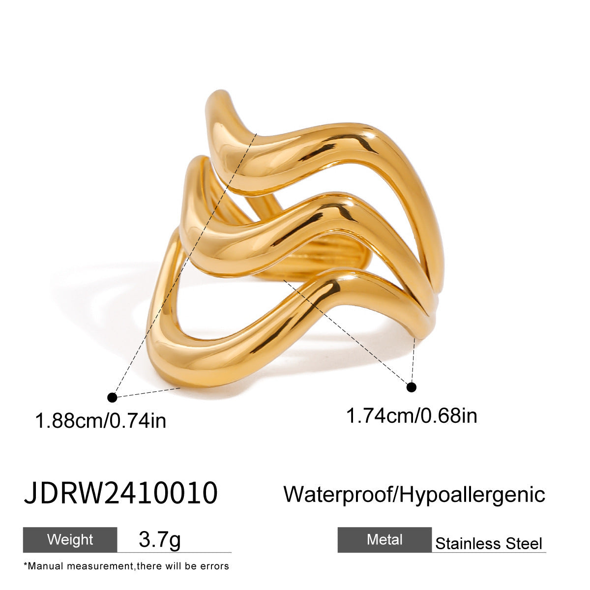 Special-interest Design Stainless Steel Jewelry Non-fading Ornament Ring