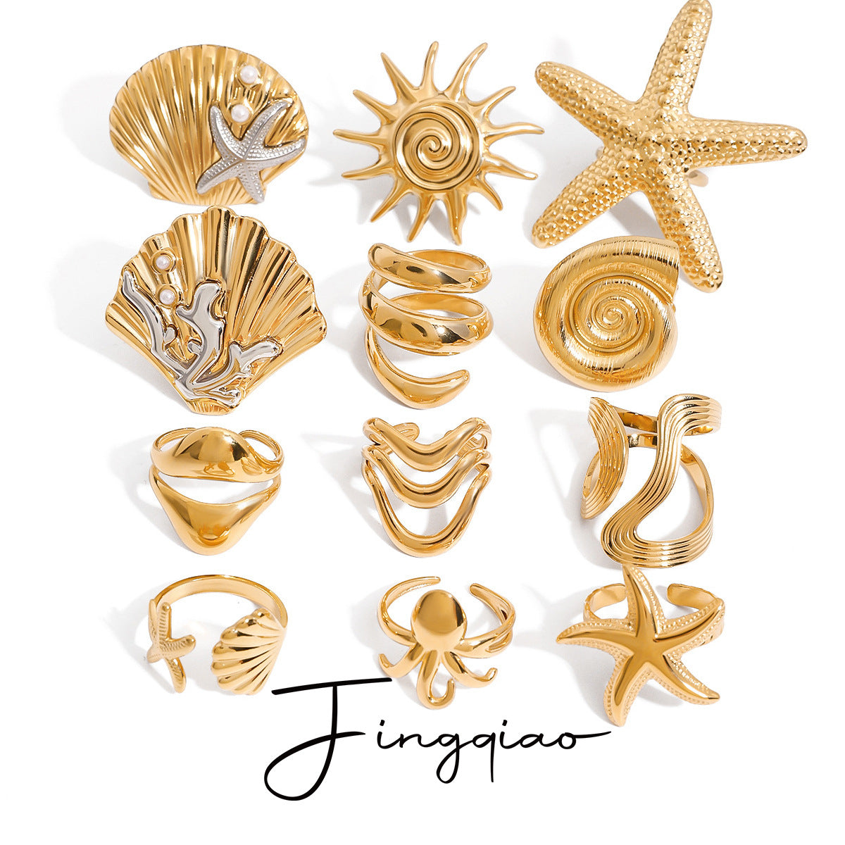 Special-interest Design Stainless Steel Jewelry Non-fading Ornament Ring