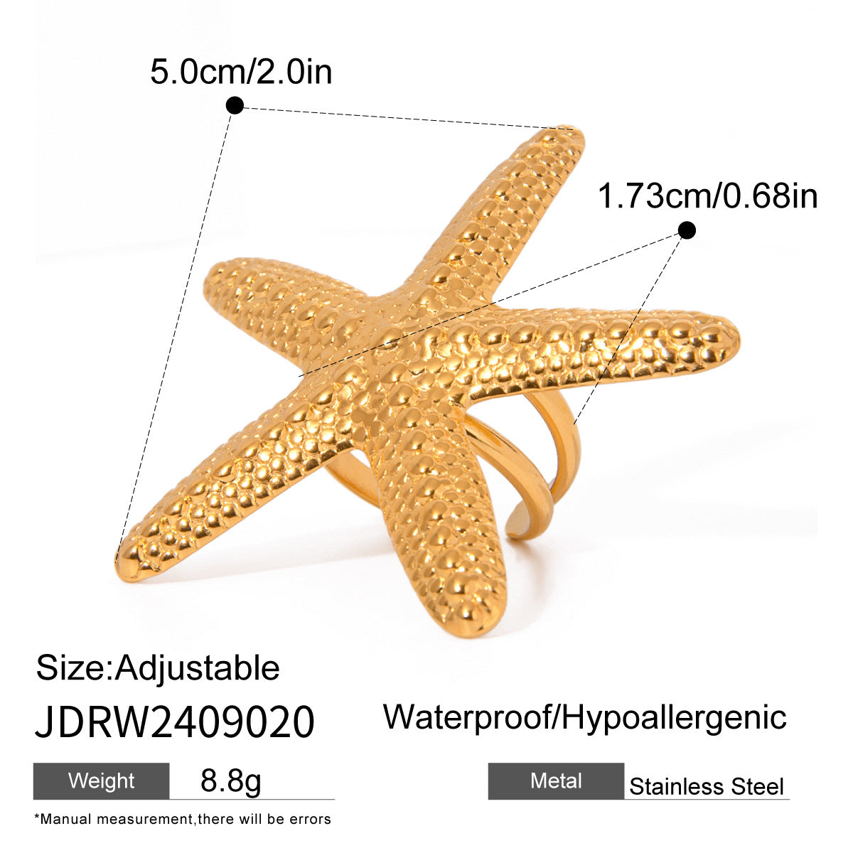 Special-interest Design Stainless Steel Jewelry Non-fading Ornament Ring