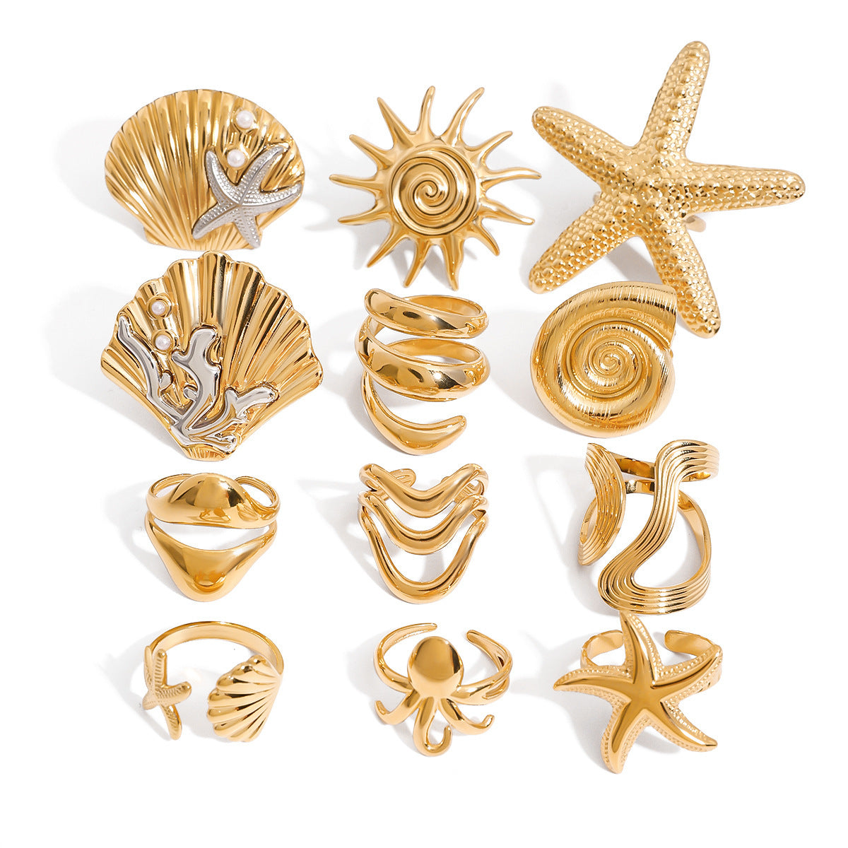 Special-interest Design Stainless Steel Jewelry Non-fading Ornament Ring