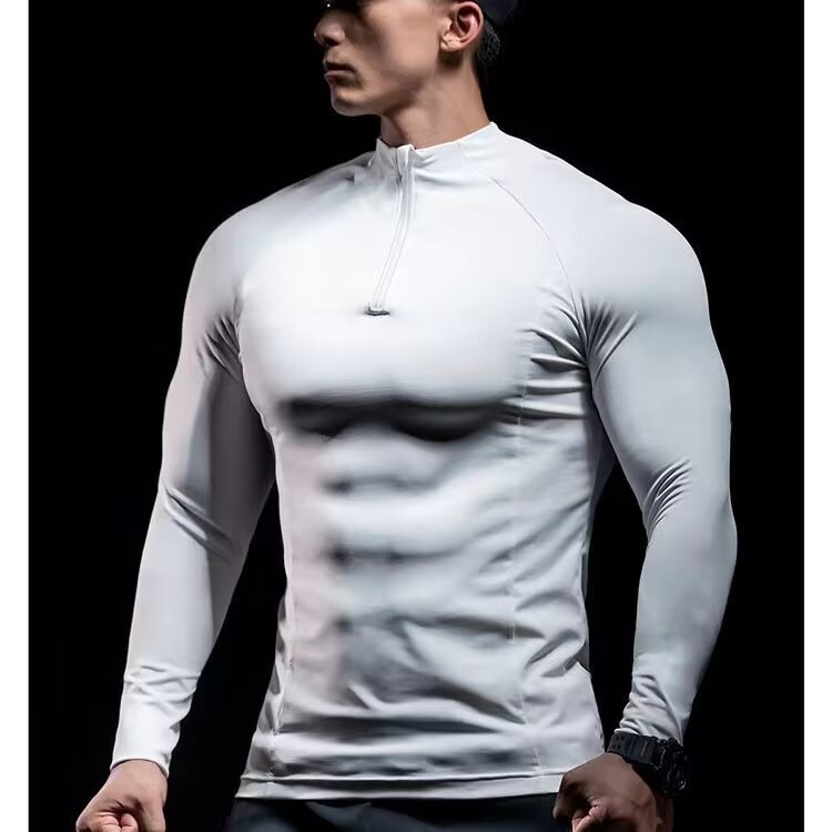 Quick-drying Long-sleeved Men's Workout Elastic T-shirt